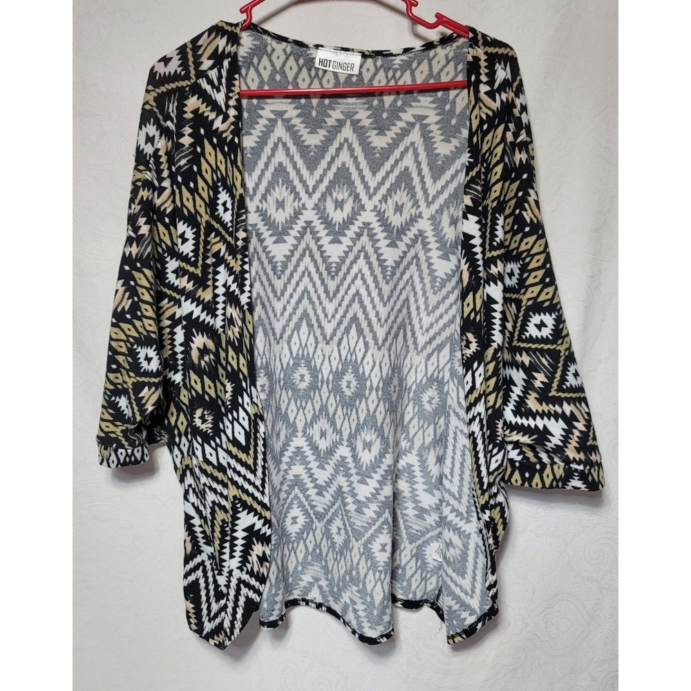 Hit Ginger Womens Cardigan Southwest Design Size 1 XL